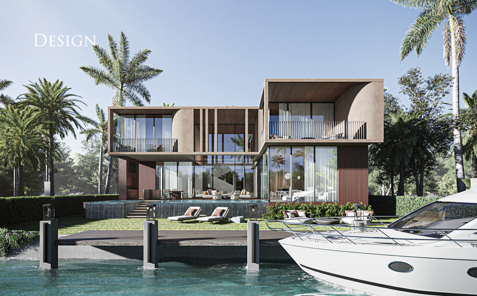 Modern luxury waterfront homes in Miami. We design and build ultra-luxury waterfront houses in Miami.
