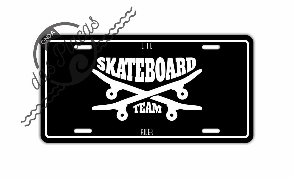 Placa carro esportes -  skate 01