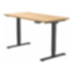 Height Adjustable Desk | Sit/Stand Desk - Black Frame + Maple Top