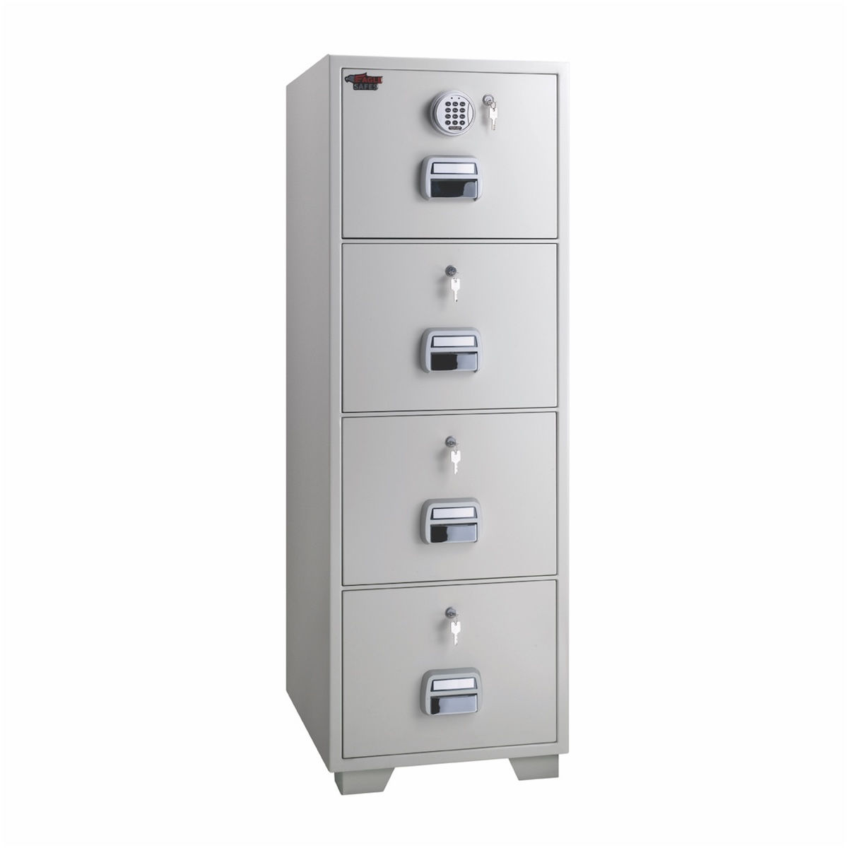 Eagle Safes Fire Resistant Filing Cabinet with Digital Lock and Multiple Key Locks and 4 Drawers