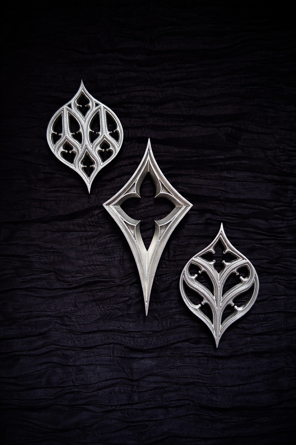 Thumbnail: Silver gothic lancet wall decor inspired by cathedral architecture