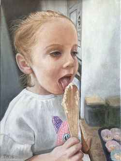 Licking the spoon