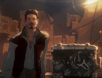 Tony Stark with His Invention