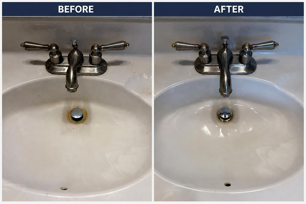 Before and after cleaning services near me for a sink