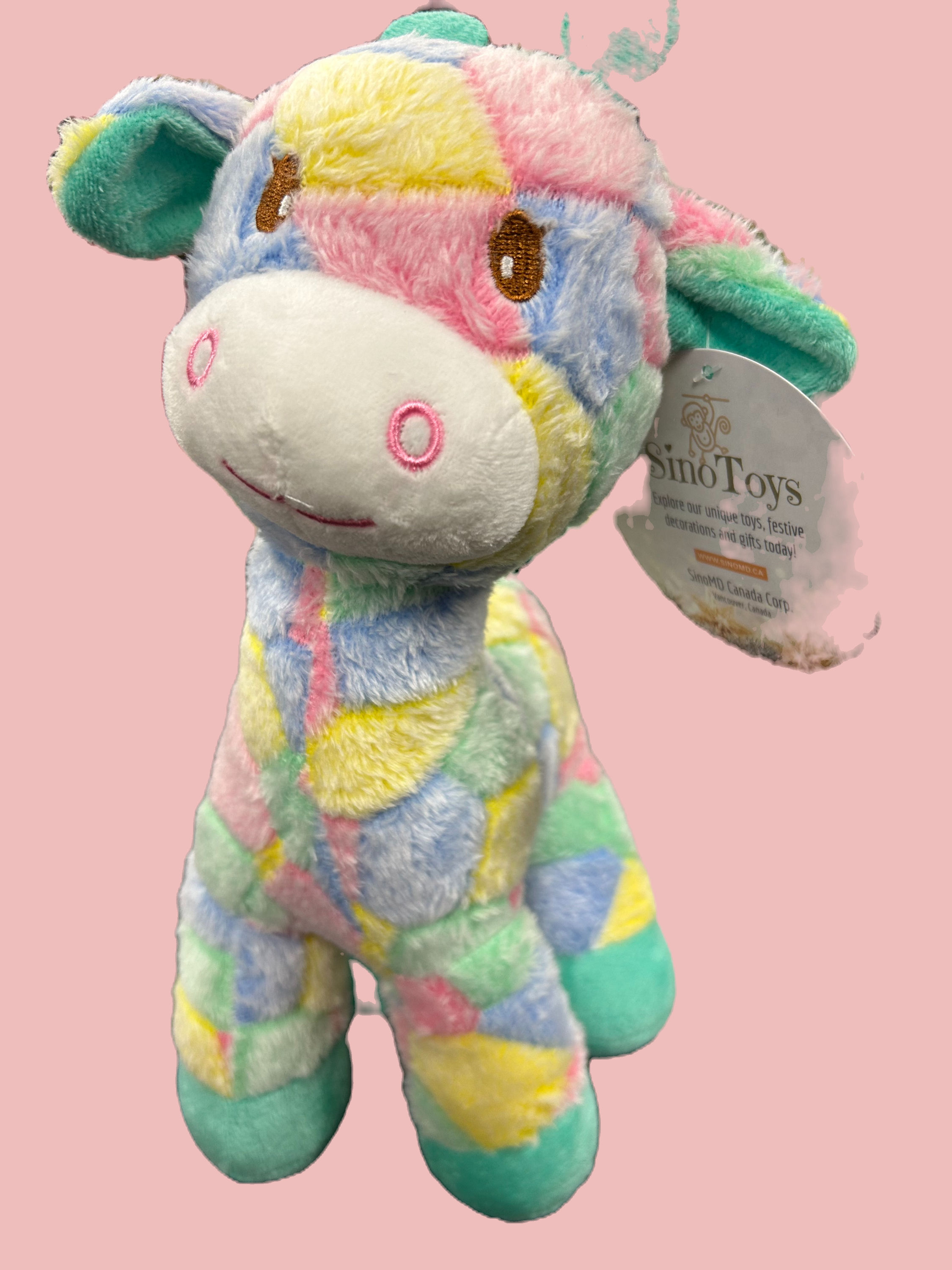 Rainbow Giraffe Plush