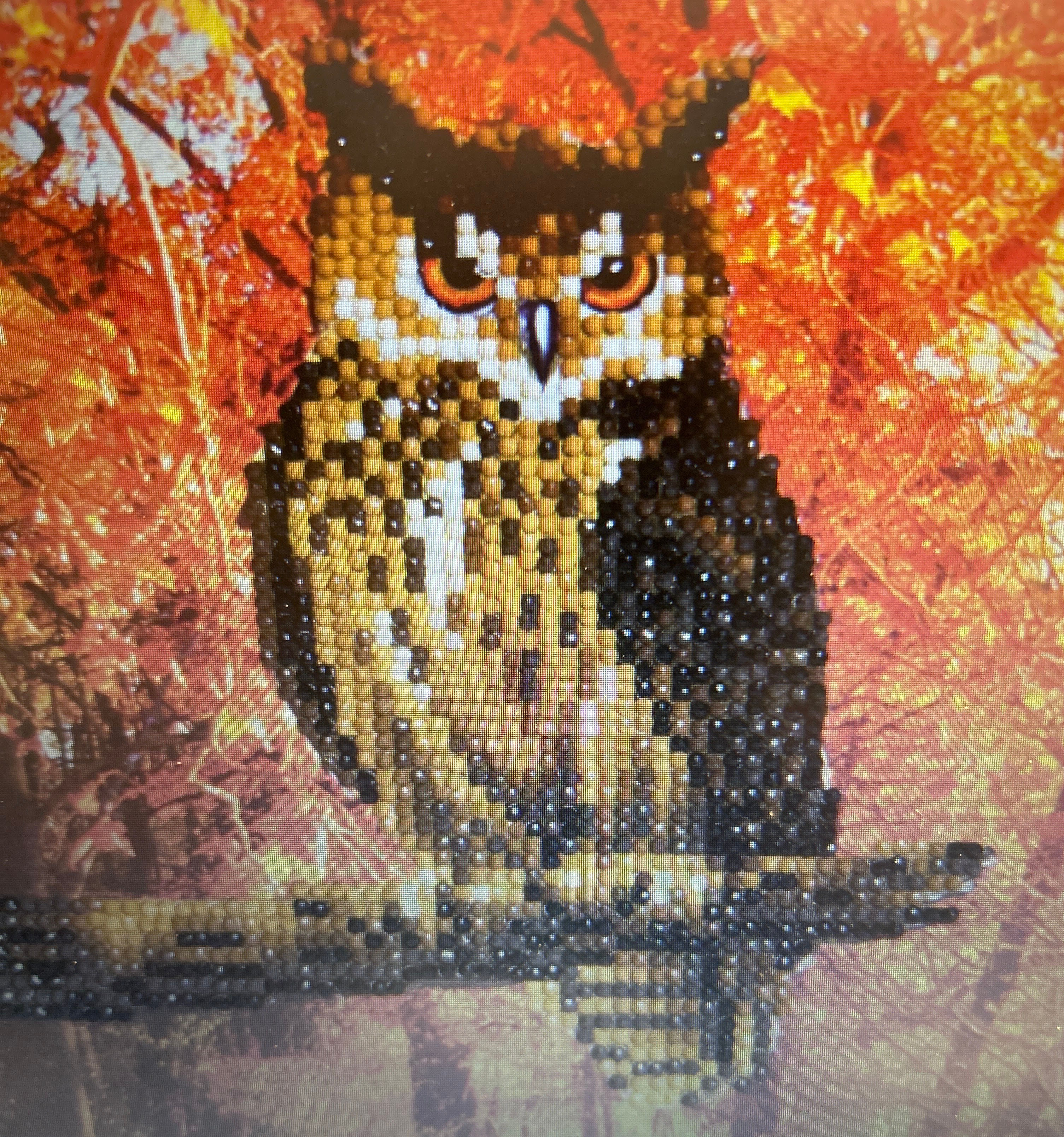 Crystal Art Card Kit Autumn Owl