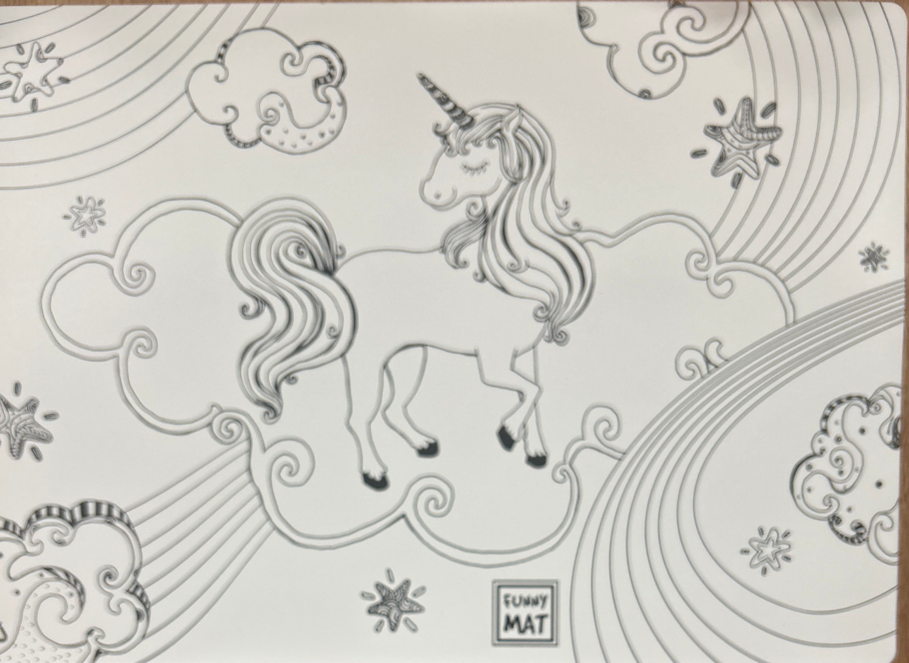Table Top Colouring Mat Unicorn