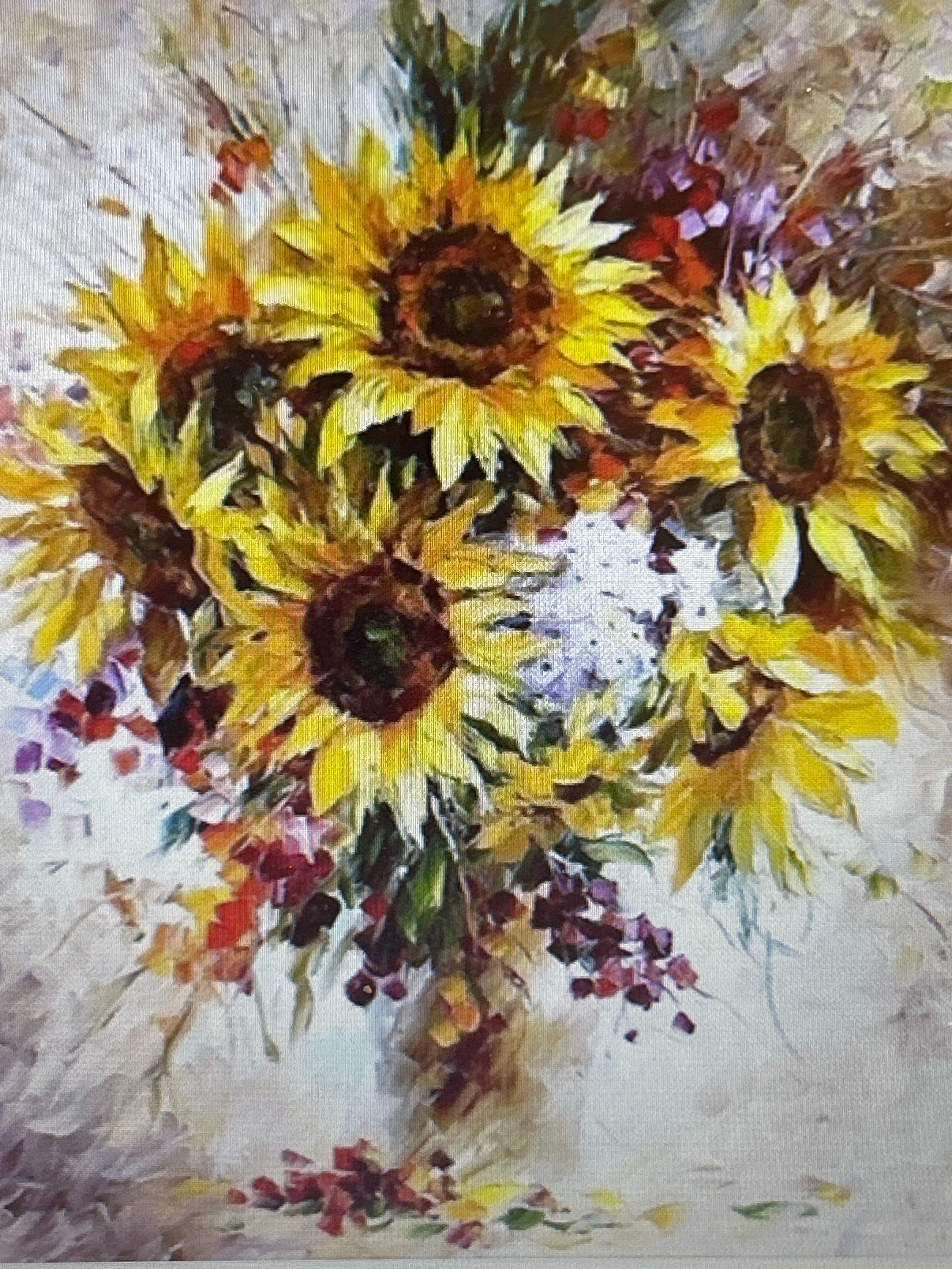 Framed Pretty Sunflowers 