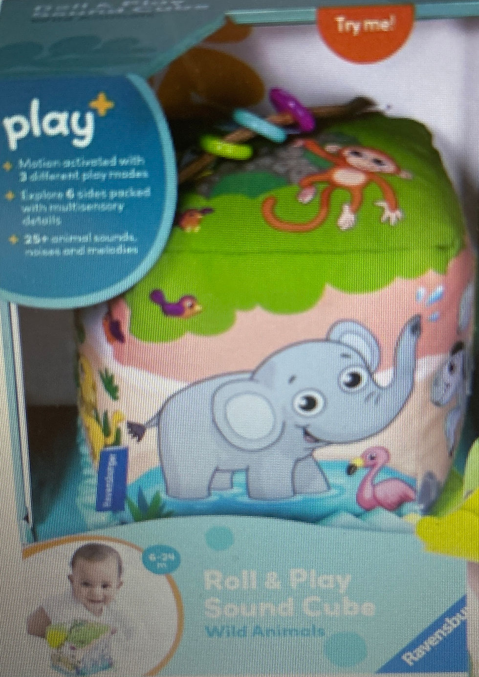 Thumbnail: Roll and Play Sound Cube Wild Animals