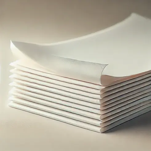 DALL·E 2024-10-22 16.40.19 - A realistic image of water-based transfer papers stacked neat
