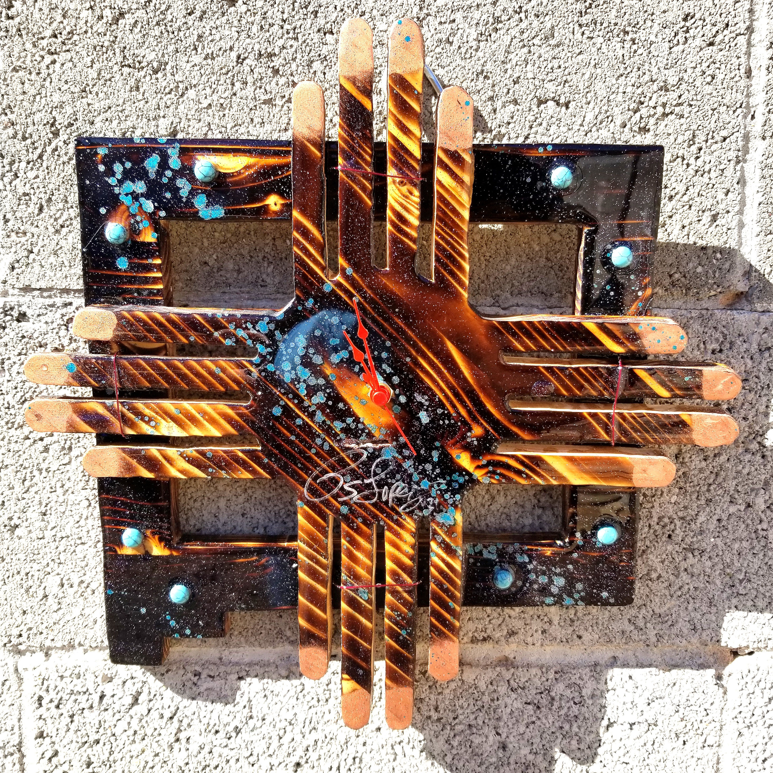 State of New Mexico Zia Wall Clock Series #02