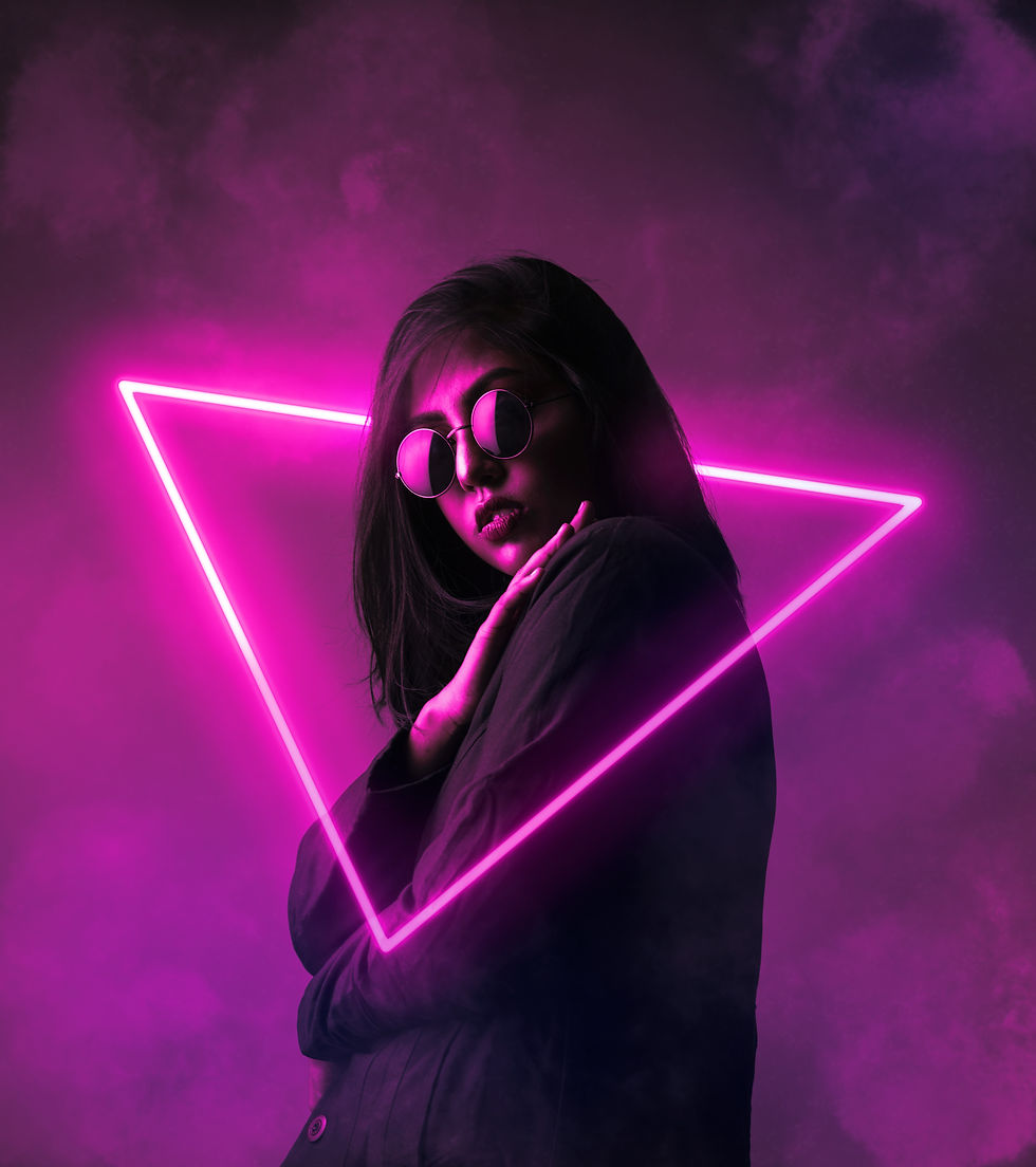 Neon Traingle Light Effect