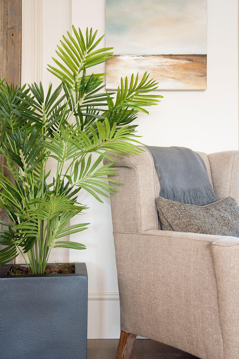 Thumbnail: Artificial Kentia Palm with Geo Cube Planter