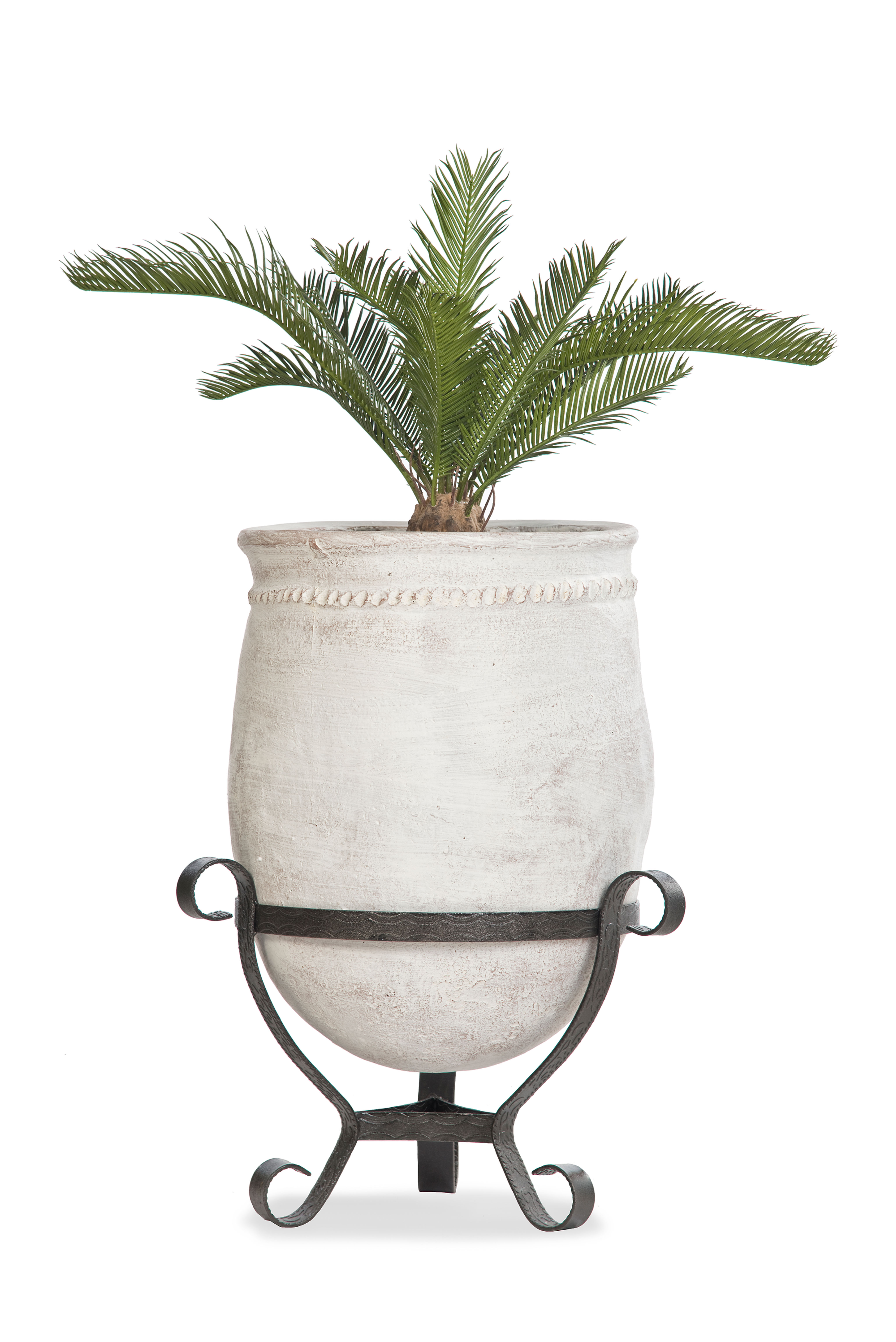 Artificial Cycas Palm with Mediterranean 2 Planter & Stand