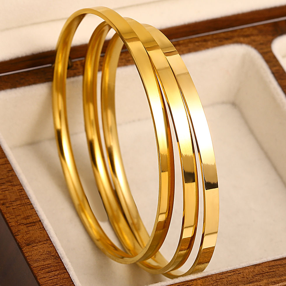 Thumbnail: Triple Gold Bangle