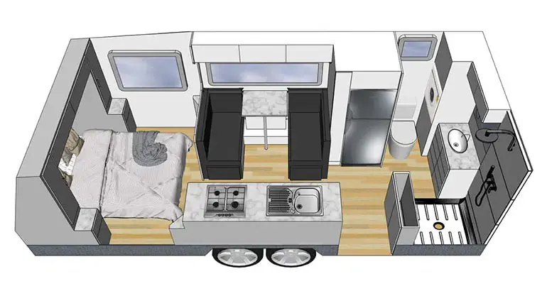 Rebel, 19 6' - Rear Door, Dinette