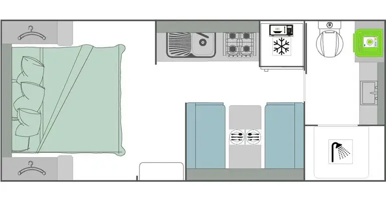 Rebel, 18' - Mid Door, Kitchen Off-side, Dinette