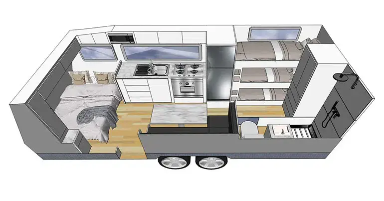 Rebel, 19 6' - Mid Door, 2 or 3 Bunk