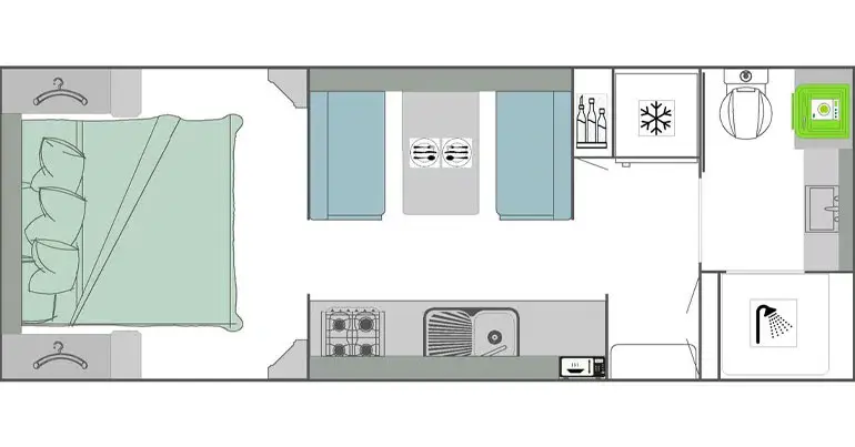 Rebel, 20 6' - Rear Door, Kitchen Awning Side