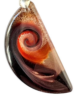 Thumbnail: Walnut Brown Burnt Orange Gold Large Crescent