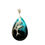 Thumbnail: Dolphin Charm Aqua Deep Blue Glitter Large Teardrop