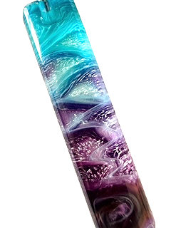 Thumbnail: Aqua Blue Purple Ribbon Lozenge