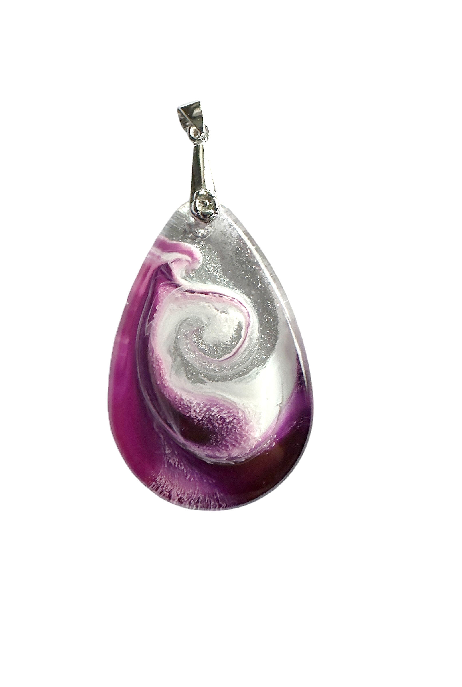 Royal Purple Silver Large Teardrop