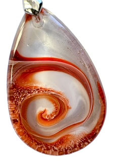 Thumbnail: Burnt Orange White Small Teardrop