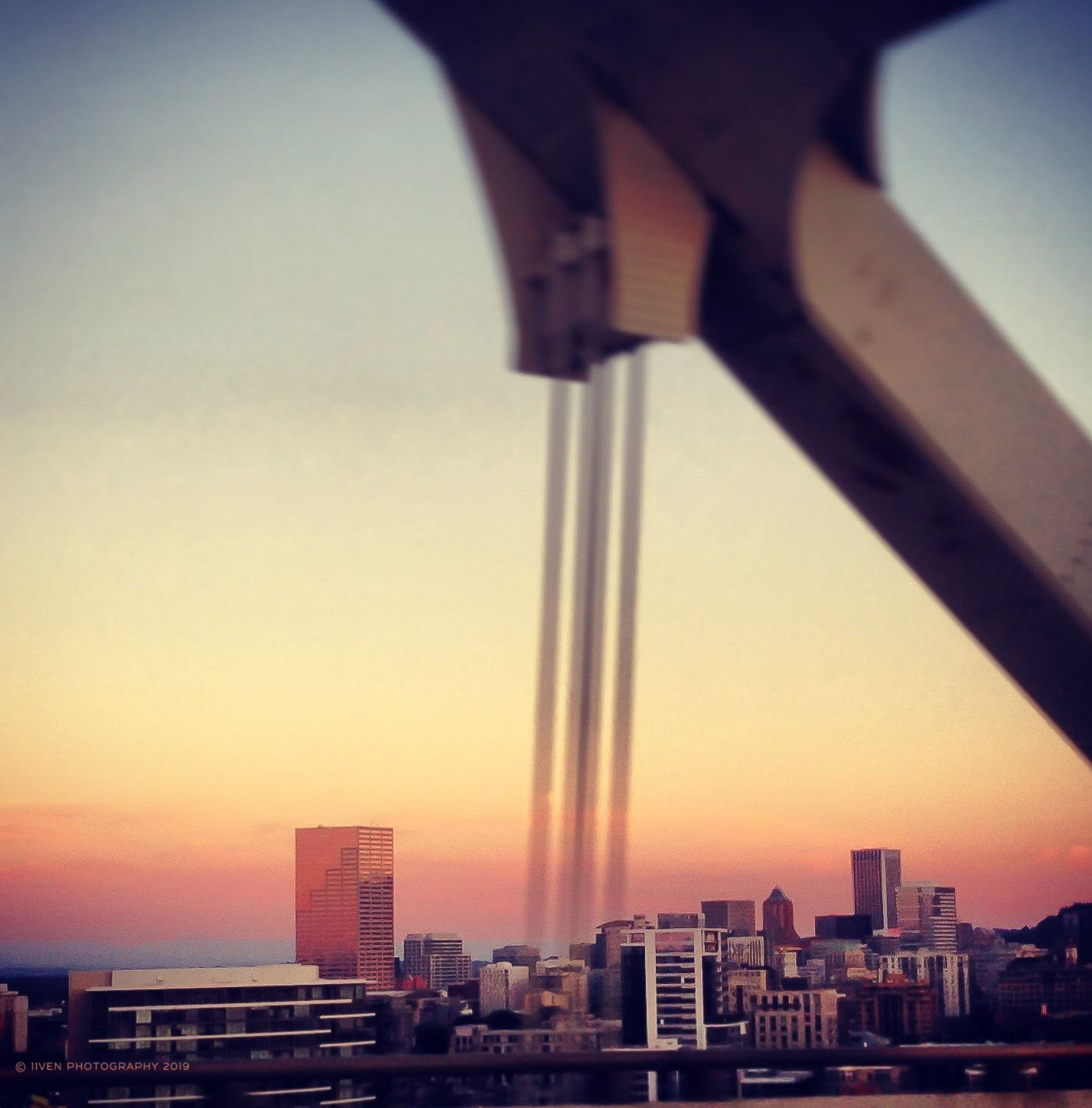Portland Fremont Bridge at Sunset