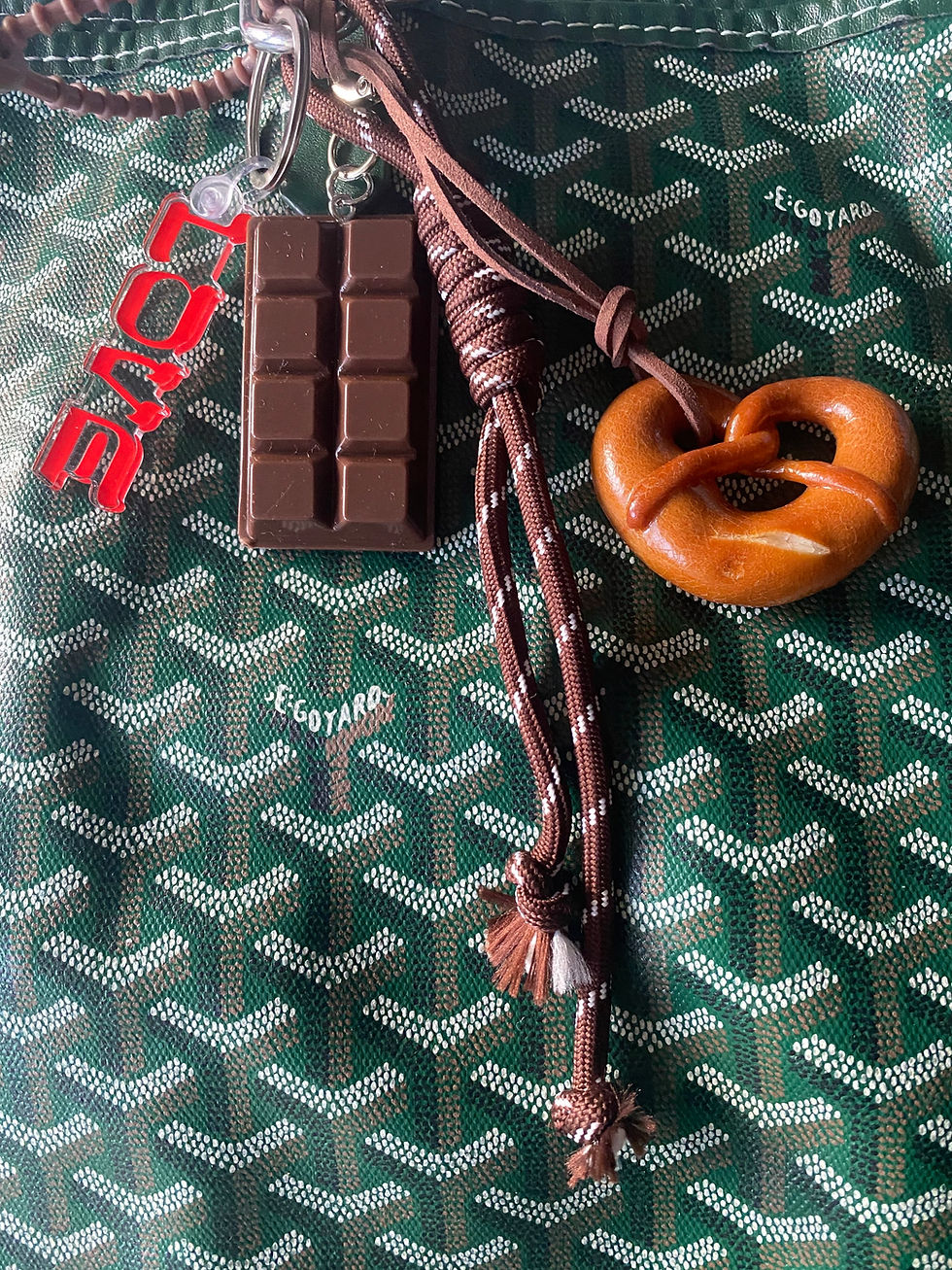 Miniature : Accessoire de Sac à Mains  Bretzel Mousqueton Coeur