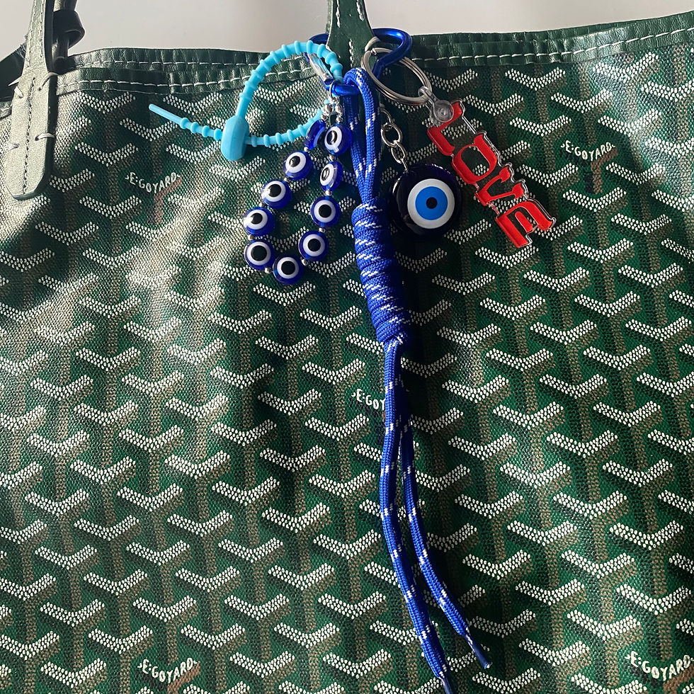 Miniature : Accessoire de Sac à Mains Evil Eye avec Mousqueton Coeur