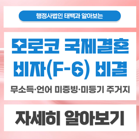 국내소득이 없고 언어증명도 어려웠던 의뢰인, F-6결혼비자 승인받은 비결은?