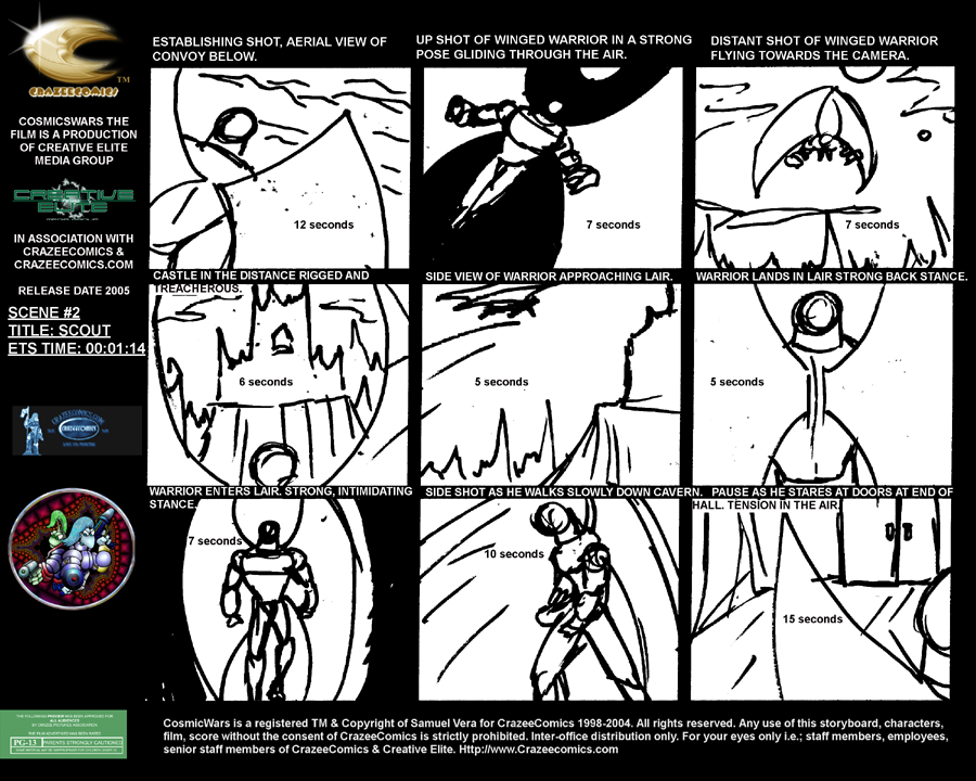 storyboard CosmicWars trailer Wings