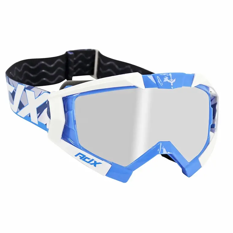 LUNETTES CROSS ADX MX BLEU/BLANC ECRAN TRANSPARENT ANTI-RAYURES
