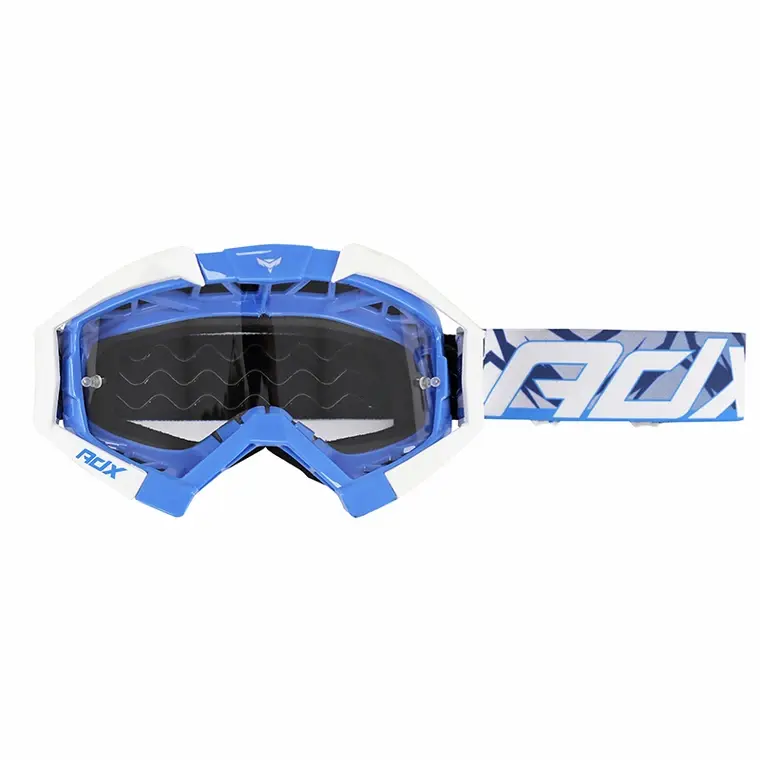 LUNETTES CROSS ADX MX BLEU/BLANC ECRAN TRANSPARENT ANTI-RAYURES