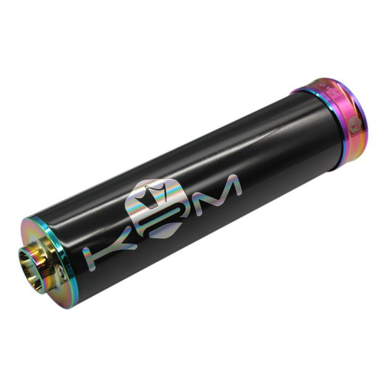 SILENCIEUX 50 A BOITE KRM PRO RIDE ALU NOIR/NEO-CHROME/HOLOGRAPHIQUE
