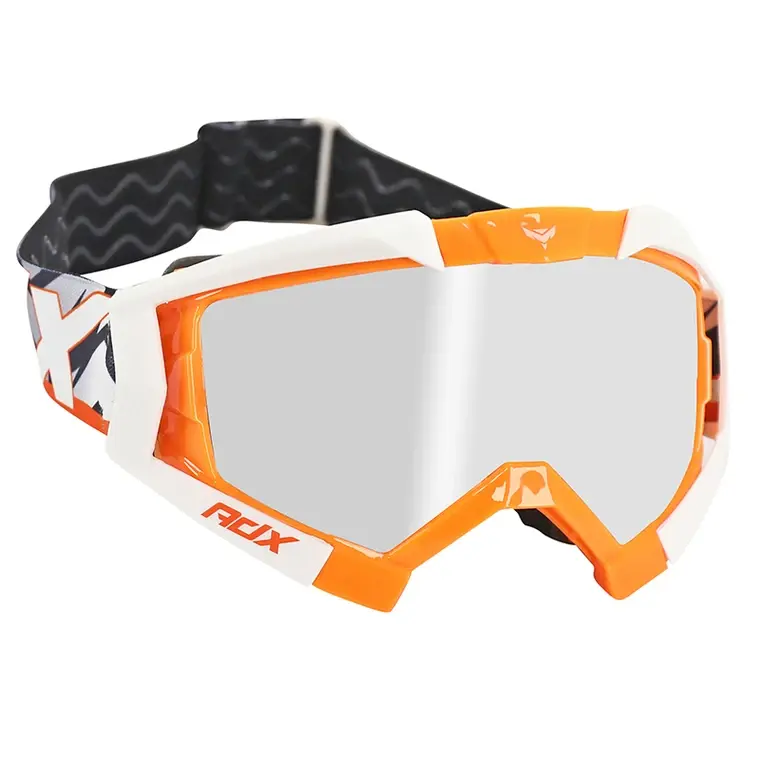 Miniature : LUNETTES CROSS ADX MX ORANGE/BLANC ECRAN TRANSPARENT ANTI-RAYURES
