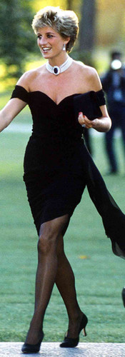 Princess Diana wearing her famous Revenge dress