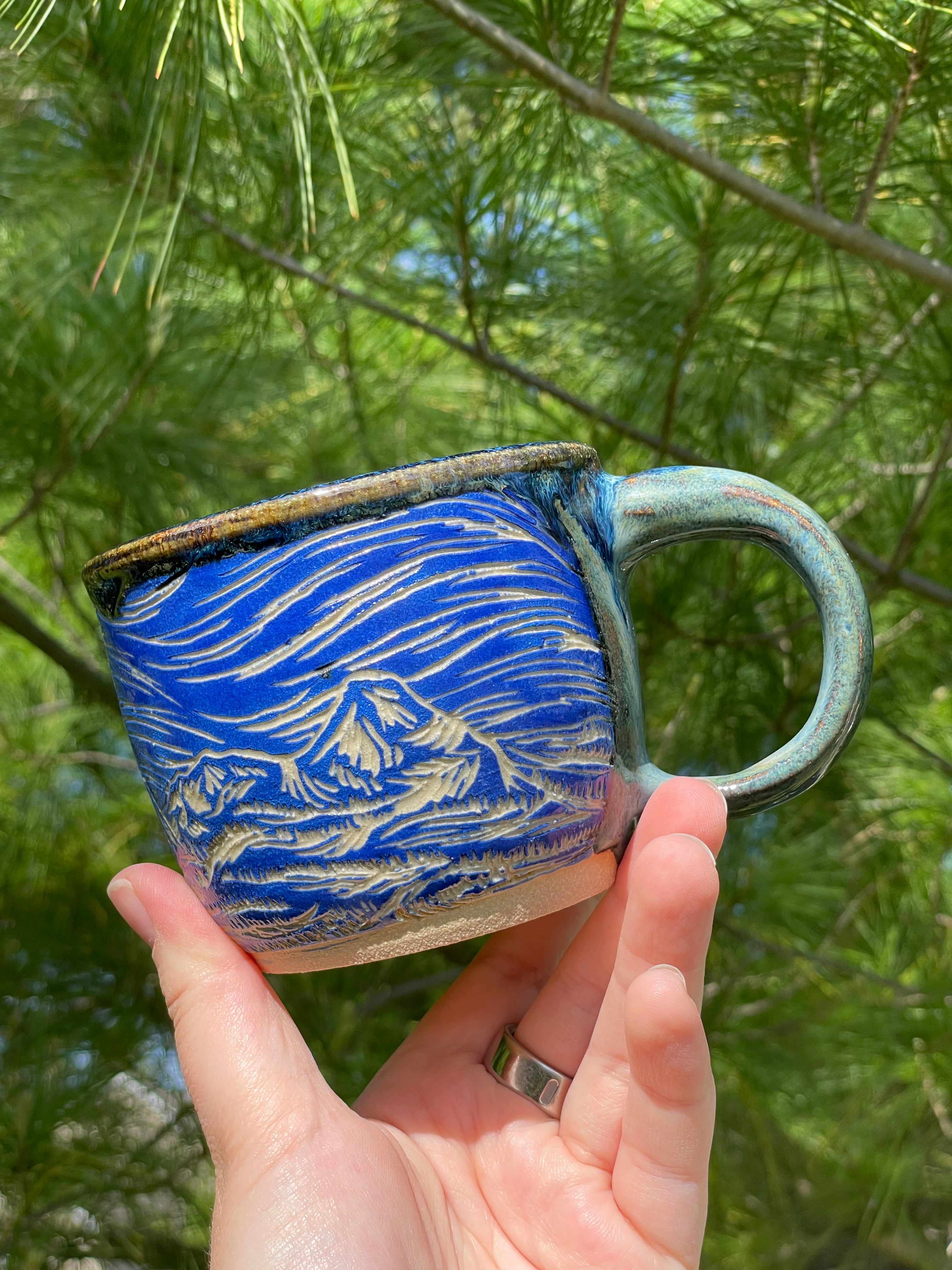 Wispy Skies Mountain Mug
