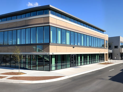 exterior of office building one level multiple suites glass exterior.jpg
