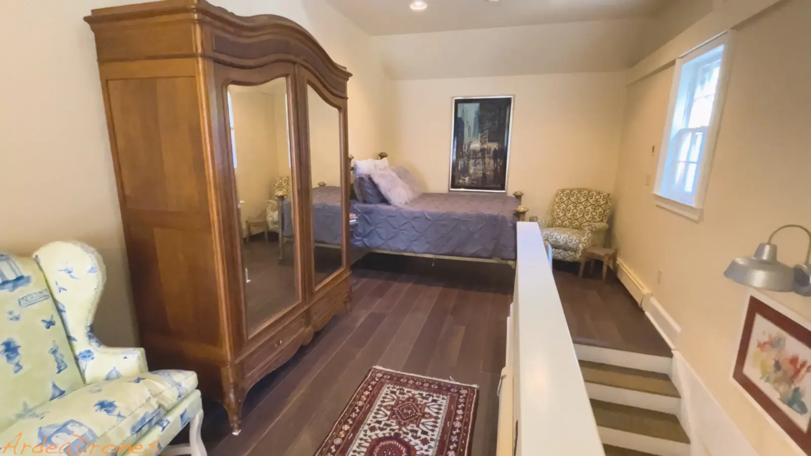 Bedroom before an AI-assisted staging concept