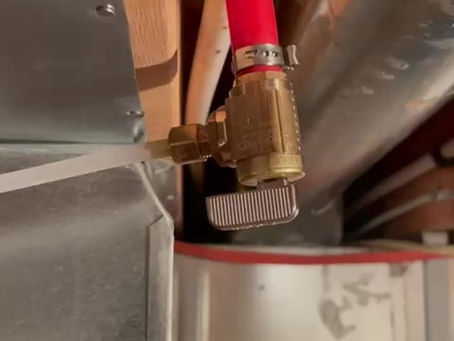 Water Hose re routed for moving Fridge to new Location