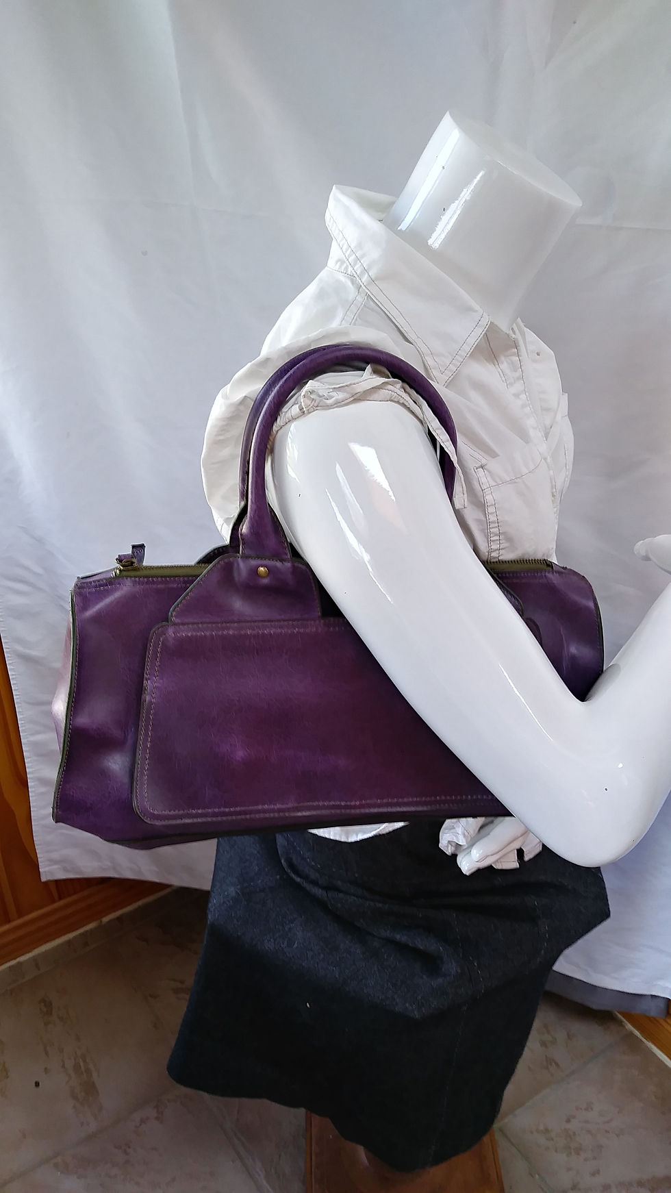 Miniature : Matt and Nat sac collection vintage cuir recyclé mauve
