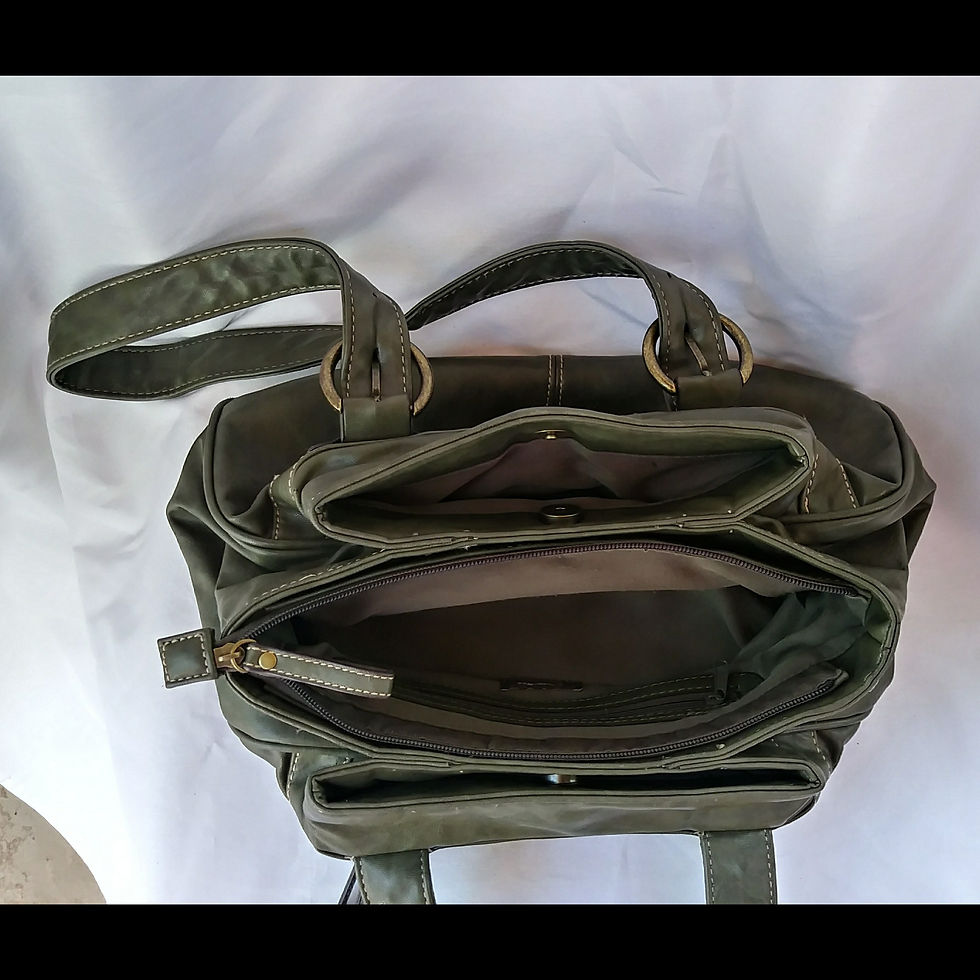 Miniature : Denver Hayes sac à main en cuir souple kaki