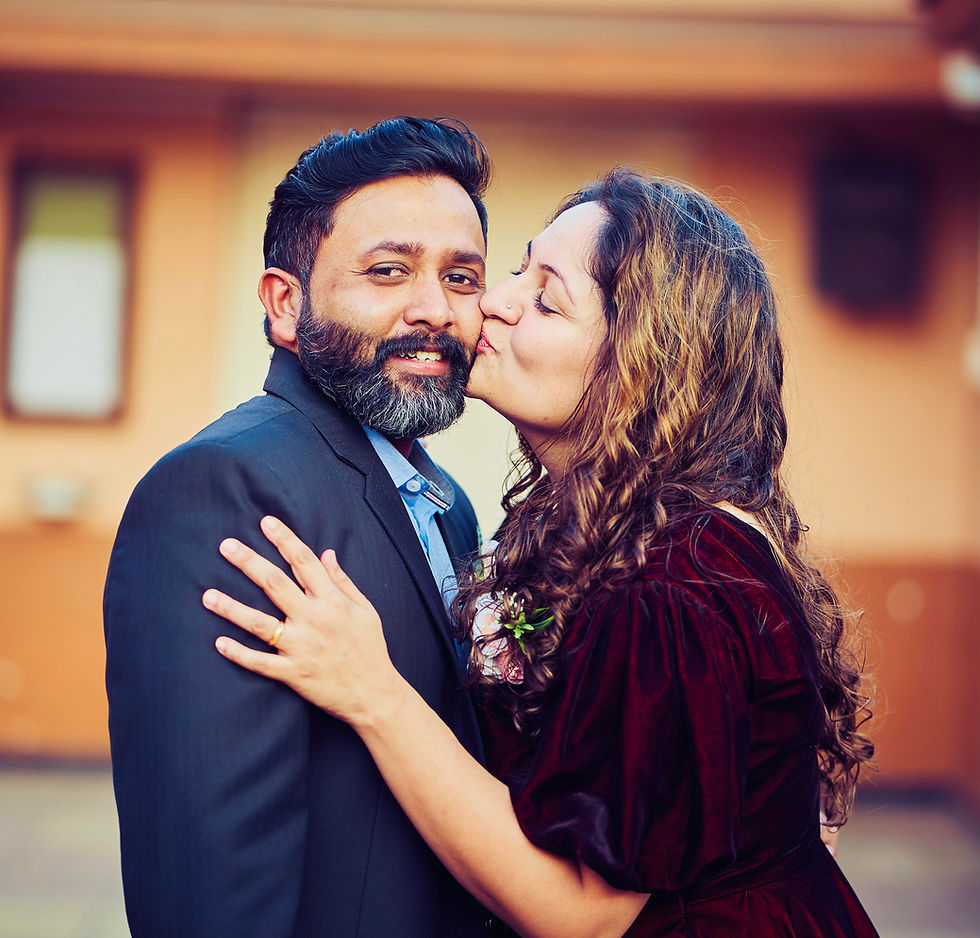 The Author(Poornima Rathee) and her husband in love