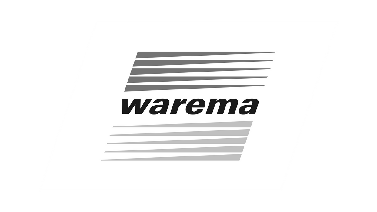 Warema Logo in Schwarz-Weiß