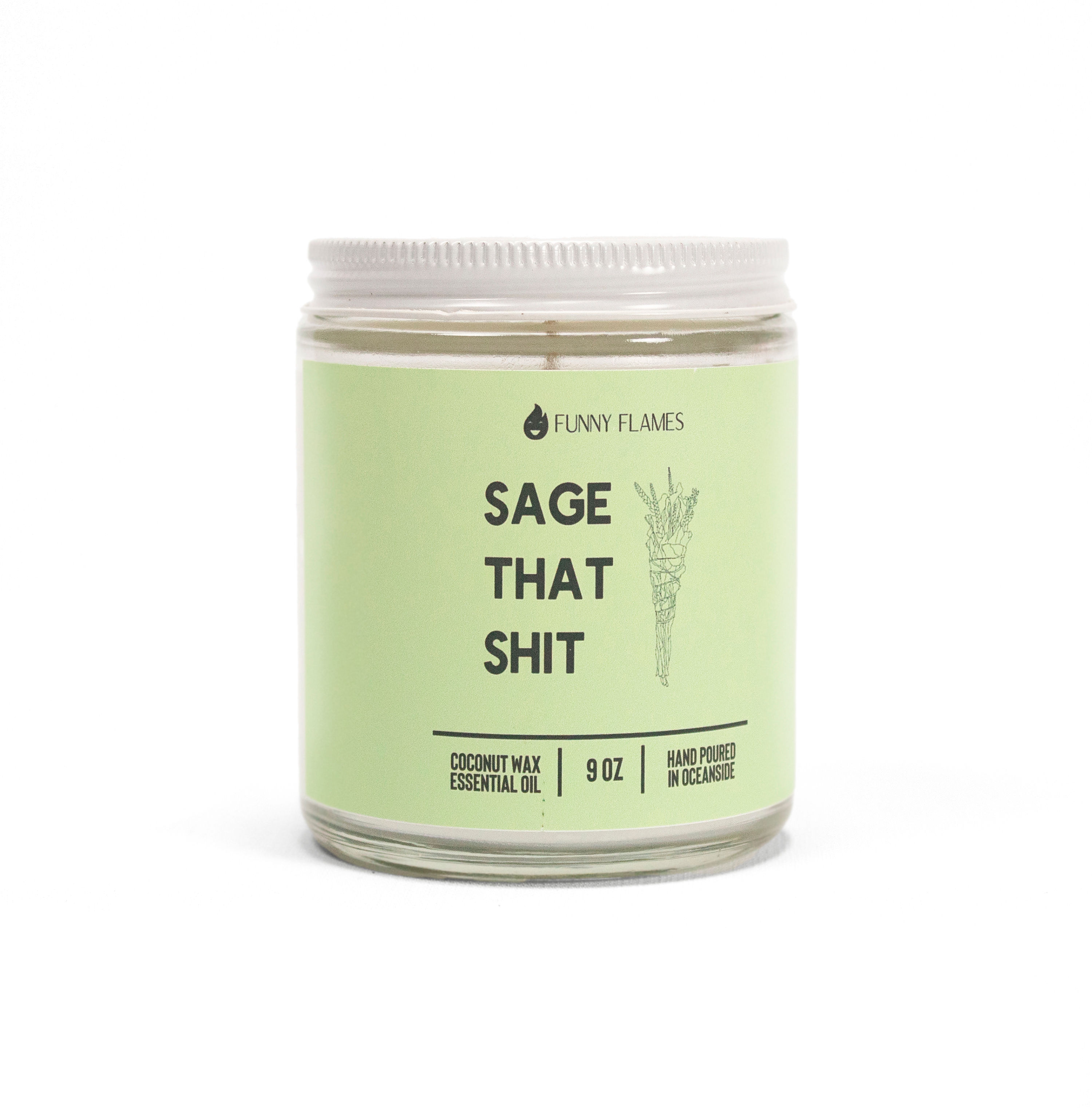 Funny Flames Sage That Shit Candle