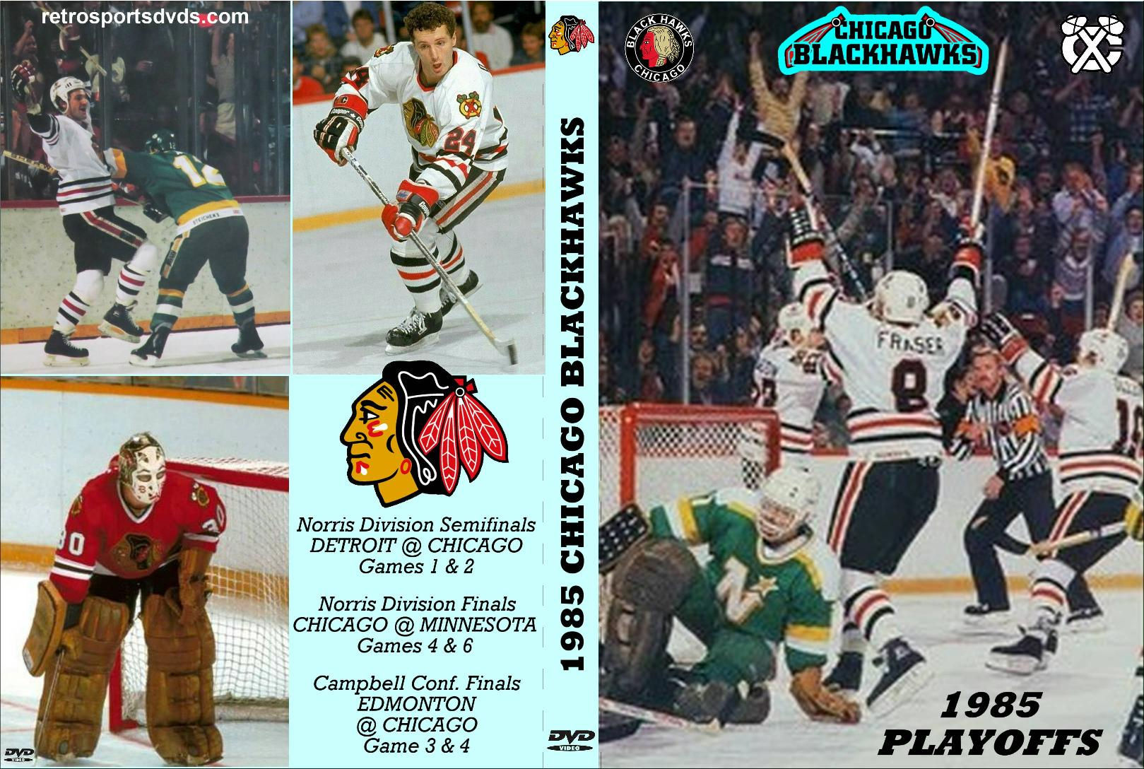 1985 Chicago Blackhawks playoffs 6 DVDs