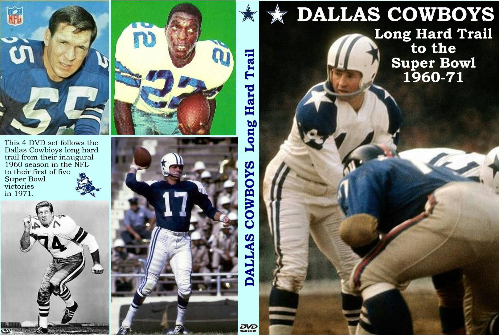 NFLDALLAS COWBOYS: Long Hard Trail 1960-71 highlights 4 DVDs