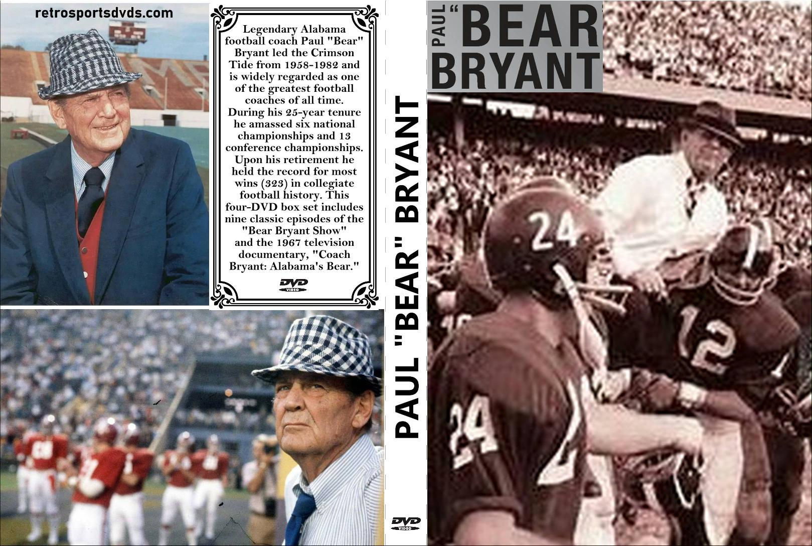 BEAR BRYANT Alabama Football - The Bear Bryant Show 4 DVDs